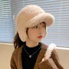 Winter Hat Women Treamed Shicked Warm Baseball Cap Bonytail Protection Earflap Trendy Corean Caps 240116