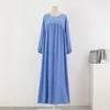 Spirng Autumn Full Sleeve Casual Plus Size Dres Loose Maxi Dresses Female Oversize Long Vestidoes Fit 120 kg 240116