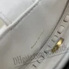 10Aラグジュアリーデザイナーバッグラウンドハンドバッグ16cm女性トート本革化粧品バッグレディーブラックホワイト財布最高品質のウォレットトート