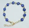 Charm Bracelets 1pcs Lucky Greek Turkish Blue Glass Evil Eye Charm Bracelet Evil Eye Beaded Bangle For Women Protection New Fashion Jewelry Gift