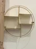 Decorative Plates Iron Wall Shelf Hanging Living Room Bedroom Rack Round Decoration Storage Holder Suitable Restaurant Hair Salon