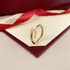 Любовные кольца для женщин, кольцо с бриллиантом, дизайнерские украшения для ногтей на безымянном пальце, модная классическая титановая стальная полоса, золото, серебро, розового цвета