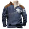 Mäns långärmad hoodie för menvattens tröja cowboys bison 3d tryck fleece casuals vår hösten ytterkläder pullover 240116