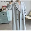 Designer Maxmaras Cashmere Coat Womens ullrockar 2024m hem 101801 avancerad importerad klassisk kamel ullkvinnor dubbelbröst knapp lång