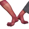 Men's Socks Stretchy Nylon Sheer Knee High Dress Over The Calf For Men