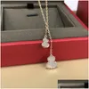 Pendant Necklaces Designer Jewelry Diamond Necklace Classic Titanium Steel Diamonds Bottle Gourd 18K Gold Plated Women Luck High Quali Otq79