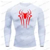 Men's T-Shirts Compression Shirt Men's T-Shirt Long Sleeve Black Top Fitness Sunscreen Second Skin Quick Dry Breathable Casual long T-Shirt 4XL T240117