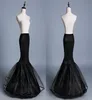 New Black Mermaid Wedding Dresses Petticoats Woman 1 Hoop Two Layers Tulle Underskirt Wedding Accessories Crinoline cpa11973928144