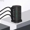 Zasilacza Wtyczka Wtyczka Multi Power Pas Pionowa Wtyczka UE 12 Way Gniazdki Gniazdki z 5 USB Przełącznik przełącznika wielokrotnego pionowego Str yq240119