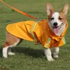 S5XL Dogs Raincoat PU Vattentäta husdjurskläder för små stora regn Cape Safety Rainwear Reflective Puppy Poncho Apparel 240117