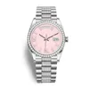 Montres masculino 128349 relógio designer de clonagem mecânica automática de alta qualidade 36 41 mm watc rosa diamante luxo pulseira de aço inoxidável safira luminosa relógio aaa