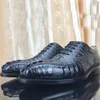 Klädskor Shenzhen dae stil män importerar krokodil läder manual sömnad andningsbara sulor