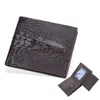 Shi Short Wallet Europe And The United States Retro Crocodile Head Multi-card Position Coin Purse Card Bag Male 021424a