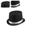 Top Hat Black Fedora Sihirbazı Kutlama Sokak Pografisi 13mc