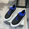 Nya lyxiga män breda sneakers coach sportskor designer plattform löpare sules casual skor mäns svart vit läder klassiska triangel sportskor EU38-44