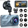 Novo 4 "2.5d hd 1080p lente dupla carro dvr gravador de vídeo traço cam inteligente g-sensor câmera traseira 170 graus grande angular ultra resolução