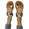 Hausschuhe Hohe Qualität Sommer Frauen Casual Outdoor Blume Große Größe 43 Flache Schuhe Für FrauenTrendy Ein-wort Strap frauen