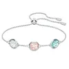 Swarovski Bracelet Designer Luxe Mode Femmes Original Qualité Charme Bracelets Boucles D'oreilles Couleur Bonbon Simple Et Élégant Femme Bague Cadeau