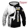 2023 Summer New Men Exacator Caterpillar 3D Printing Bluet Hoodie z kapturem HARAJUKU fajny płaszcz Zabawny projekt Bluza 6xl