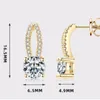 Vvs couleur GRA diamants moissanite argent sterling 925 bijoux hip hop femmes moissanites goujons boucle d'oreille cadeau