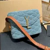 Women June box clutch denim cowboy hobo bag purse and handbag Luxury mini Shoulder bags fashion lambskin Leather Mens designer tote classic Cross body