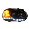 VW Golf için Araba Turn Sinyal Baş Lambası 4 LED Gündüz Koşu Far 2004-2008 MK4 Yüksek Kiriş Işık Lens