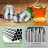 HomeMaxs 2st Tea Infuser 304 Rostfritt stål Mesh Tea Ball Infuser Loose Leaf Tea Siler Premium Te Filter Intervall 240117