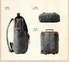 Fashion Male Backpack Leather military Canvas backpack Men backpack women school backpack school bag bagpack rucksack mochila 240116