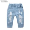 Jeans COOTELILI Kids Boys Jeans Children Boys Clothes Denim Toddler Jeans Distrressed Toddler Baby Girl Clothes Spring Clothing