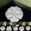 Lyxdesigner örhängen Kvinnor dubbel bokstav med diamanter Pearl Studs smycken Wedding Party Hoop örhängen smycken