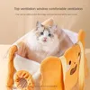 Trasportino per cani Borsa per gatti per animali domestici Spalla portatile Cartone animato Sweetheart Biscotto Forma animale Zaino diagonale antivento caldo autunno e inverno