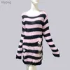 Women's Leather Faux Leather Punk Gothic Long Unisex Sweater 2020 Summer Women Striped Cool Hollow Out Hole Broken Jumper Loose Rock Thin Dark Streetwear Top YQ240116