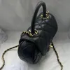 24C principios de primavera nuevo paquete de cubierta de manija color lana cadena de diamantes cuero 336 bolso de diseñador de lujo bolsos de moda bolso de mujer bolso de hombro con solapa clásica