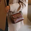 Маленькая сумка через плечо из яловой кожи с маслом и воском для женщин, модная и универсальная сумка через плечо, женский повседневный телефон 240117