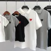 New couple outfit peach heart polo shirt short sleeved love t-shirt for men women parent-child clothing pure cotton standing collar lapel top CSD2401175-6