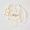 Sets 0-12Month Newborn Baby Girls Boys Bodysuit Spring Autumn Clothing Cotton Long Sleeves Infant Jumpsuit Soft Toddler Clothes 2023 H240508