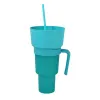 PP Plastic Coke Cup met Stro Cup En Gebakken Kip Popcorn Frietjes Creatieve Snack Bekerhouder Kom BPA Gratis 0117