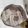 Pullover lawadka 1-6 jaar kinderkleding lange mouw t-shirts katoen babyjongens meisjes tops casual kinderen t-shirt herfst lente tee h240508