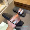 Sandálias de designer verificar homens slides verão praia slide xadrez chinelo vintage plana flores flip flops causal mulheres chinelos com caixa