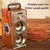 Portabla högtalare Retro Sound Box/Radio 60W Peak Power Big Bass Caixa de som Powered Subwoofer Outdoor Karaoke Wood Bluetooth Högtalare med MIC J240117