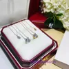 Wholesale Carter Designer Necklace for women and men Large High end Sensory Bullhead Diamond Trendy Female Four Claw On With Original Box