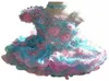 Baby Girls Glitz Beaded Pageant Cupcake Gowns Withe Flowers Infant Mini Short Skirts Toddler Girls Soft Lace Pageant Dress9080545