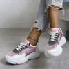 Summer Women Sneakers Fashion Wygodne buty zwykłe cekiny dziewczyna oddychająca platforma buty damskie buty wulkanizowane 240117