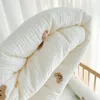 Coreano puro algodão dos desenhos animados urso creme quente bebê colcha quatro estações nascido swaddle envolto cama 1x1.2m 240116