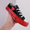 Baskets en toile de créateurs Chaussures de tennis Hommes Femmes Bas rouges Chaussures de course hautes et basses Chucks des années 70 Plate-forme rouge noire Chaussure de stras Nom commun Sneaker