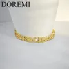 DOREMI Lettre initiale Manchette Bracelet ouvert Personnalisation Taille réglable Nom Plaqué or Ne se décolore pas en acier inoxydable Cadeau Bijoux 240116