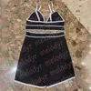 Lettre maillot de bain imprimé ensemble été Sexy Yoga tenue pour femmes soutien-gorge rembourré tricoté Biquinis concepteur taille haute maillot de bain