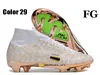 Подарочная сумка мужская высокая лодыжка футбольные сапоги Ronaldo CR7 Superfiys 9 IX Elite Tns FG Frond Ground Cheats Mbappe Neymar ACC футбольные туфли Топ -тренеры на открытом воздухе Botas de Futbol