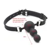 Mouth Gag Dildo Oral Fixation Harness Bondage Leather Strap on Sex Toys Penis Plug Silicone Double-Ended Dildos for Couple Women 240117