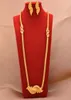 Pendientes, collar, Dubai, chapado en oro de 24 quilates, conjuntos de joyas de diseñador, regalos nupciales de boda, conjunto de bisutería para mujer 9061819